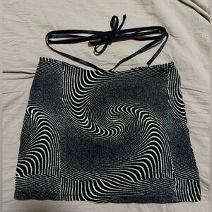 Urban Outfitters Spiral Mini Skirt with Tie-up Waist Detail